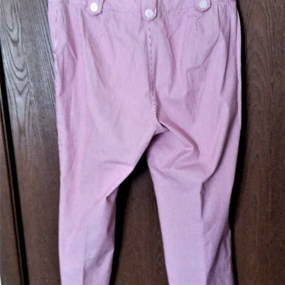 Michael Michael Kors Pants Crop 14 Red White Strip - Picture 2 of 5